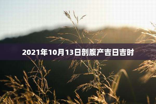 2021年10月13日剖腹产吉日吉时