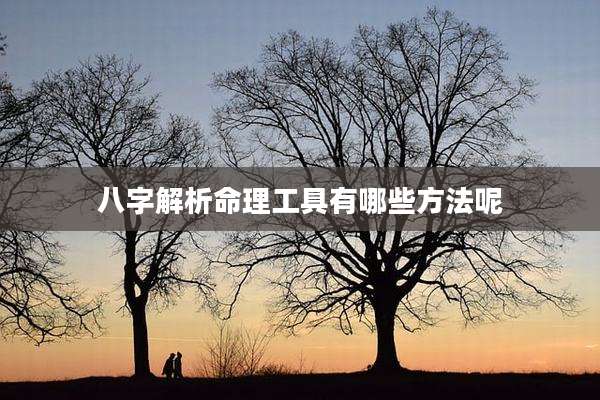 八字解析命理工具有哪些方法呢