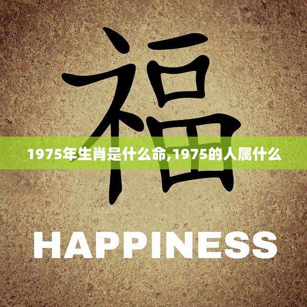 1975年生肖是什么命,1975的人属什么