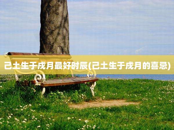 己土生于戍月最好时辰(己土生于戍月的喜忌)
