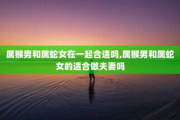 属猴男和属蛇女在一起合适吗,属猴男和属蛇女的适合做夫妻吗