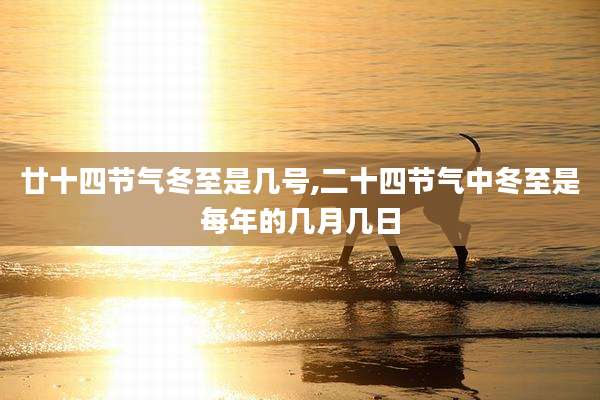 廿十四节气冬至是几号,二十四节气中冬至是每年的几月几日