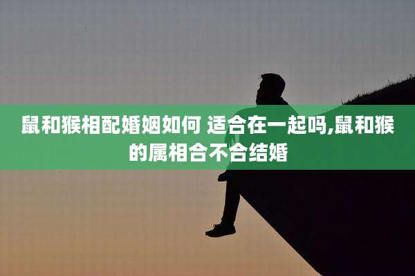 鼠和猴相配婚姻如何 适合在一起吗,鼠和猴的属相合不合结婚
