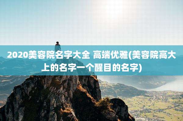 2020美容院名字大全 高端优雅(美容院高大上的名字一个醒目的名字)