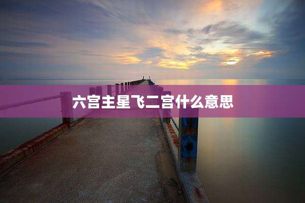 六宫主星飞二宫什么意思