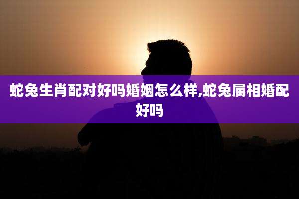 蛇兔生肖配对好吗婚姻怎么样,蛇兔属相婚配好吗