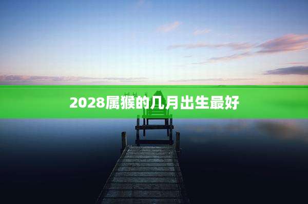 2028属猴的几月出生最好