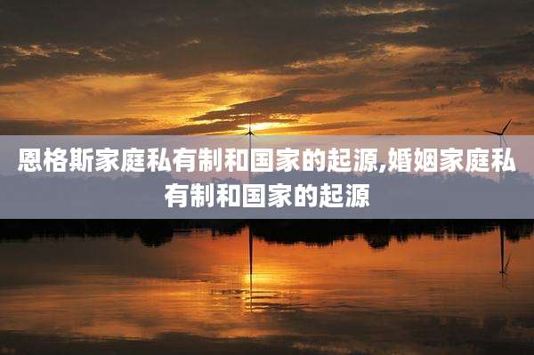 恩格斯家庭私有制和国家的起源,婚姻家庭私有制和国家的起源