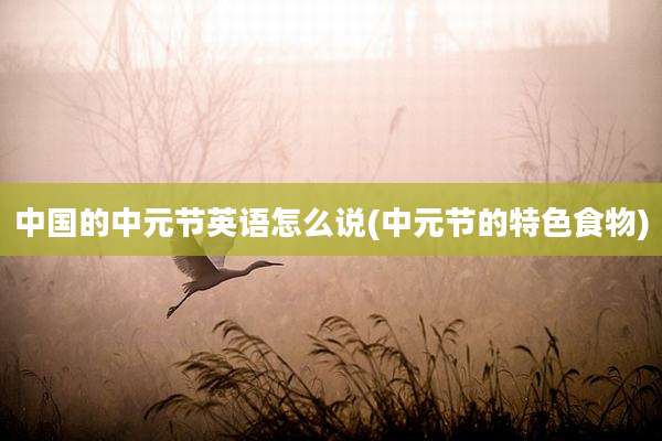 中国的中元节英语怎么说(中元节的特色食物)
