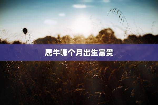 属牛哪个月出生富贵