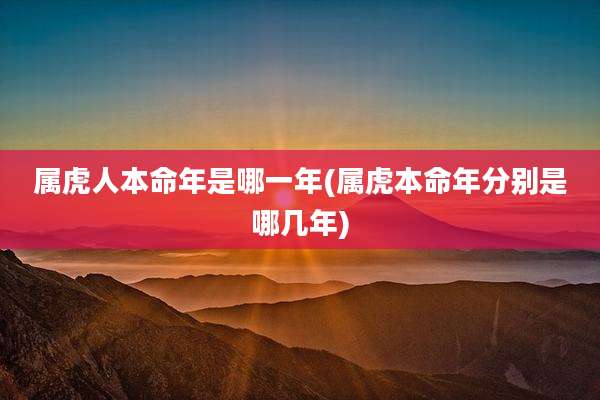 属虎人本命年是哪一年(属虎本命年分别是哪几年)