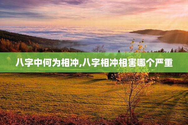 八字中何为相冲,八字相冲相害哪个严重