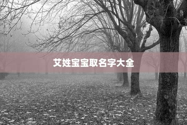 艾姓宝宝取名字大全
