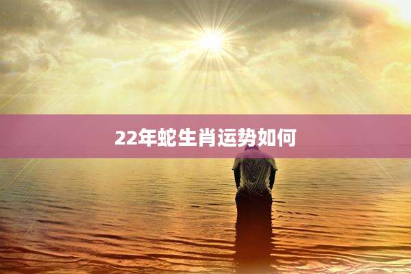 22年蛇生肖运势如何