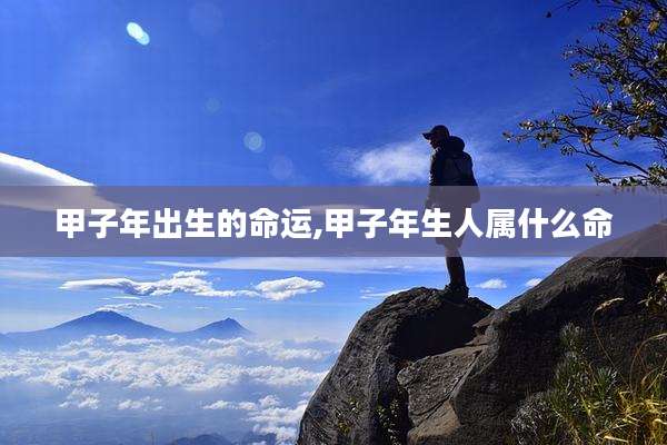 甲子年出生的命运,甲子年生人属什么命