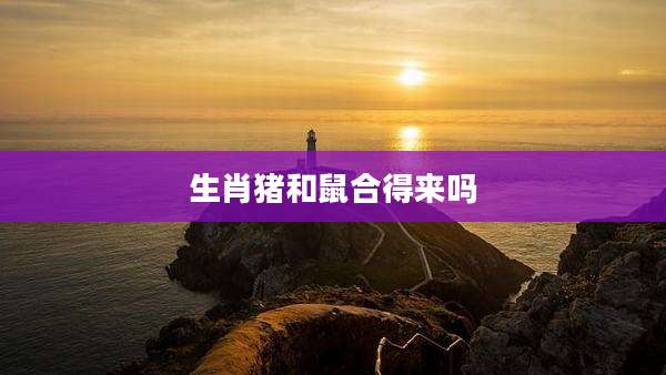生肖猪和鼠合得来吗