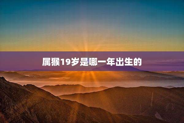 属猴19岁是哪一年出生的