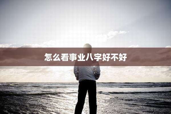怎么看事业八字好不好