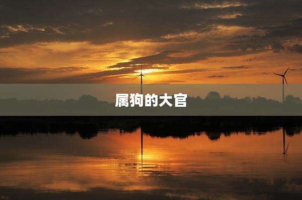 属狗的大官