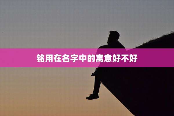 铭用在名字中的寓意好不好
