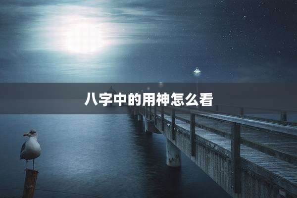 八字中的用神怎么看