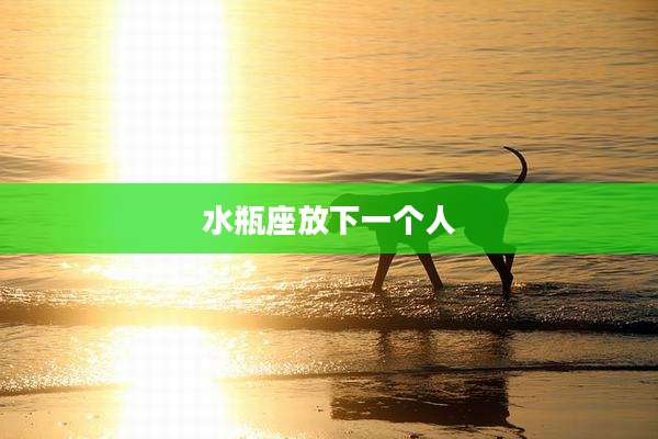 水瓶座放下一个人