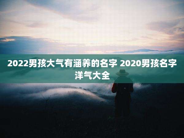 2022男孩大气有涵养的名字 2020男孩名字洋气大全