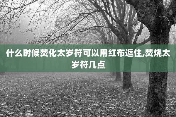 什么时候焚化太岁符可以用红布遮住,焚烧太岁符几点