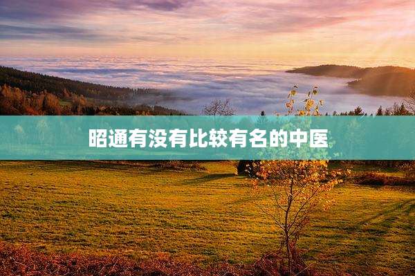 昭通有没有比较有名的中医