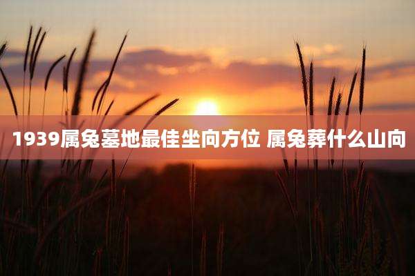 1939属兔墓地最佳坐向方位 属兔葬什么山向