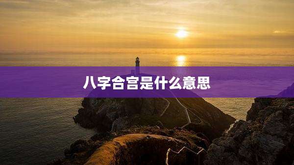 八字合宫是什么意思