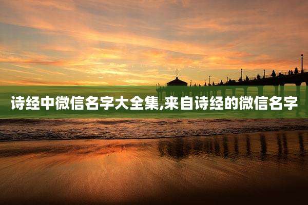 诗经中微信名字大全集,来自诗经的微信名字