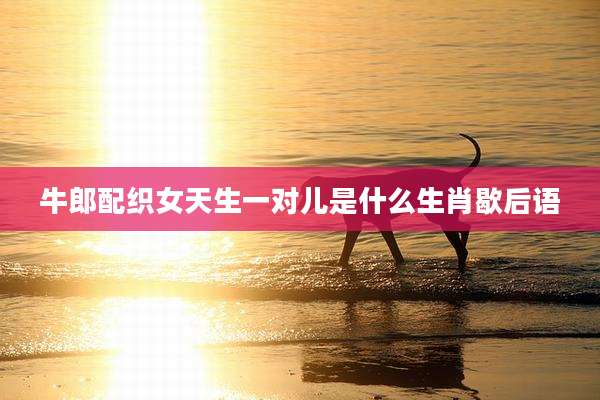 牛郎配织女天生一对儿是什么生肖歇后语