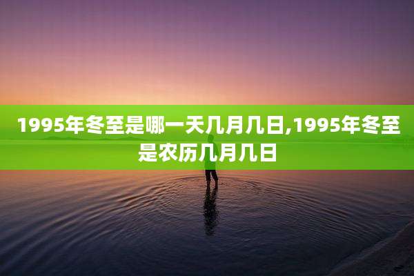 1995年冬至是哪一天几月几日,1995年冬至是农历几月几日