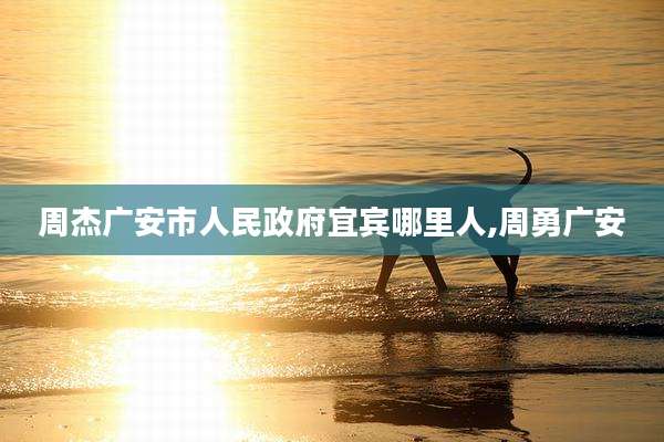 周杰广安市人民***宜宾哪里人,周勇广安