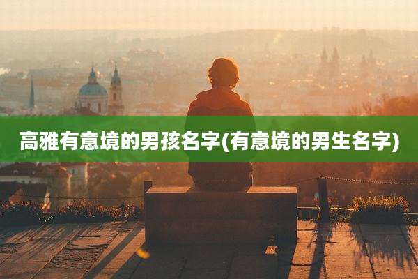 高雅有意境的男孩名字(有意境的男生名字)