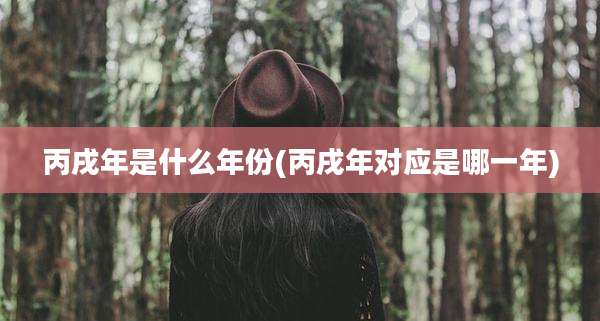 丙戌年是什么年份(丙戌年对应是哪一年)