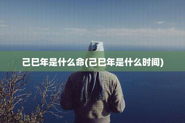 己巳年是什么命(己巳年是什么时间)