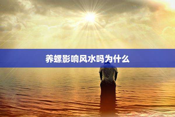 养螺影响风水吗为什么