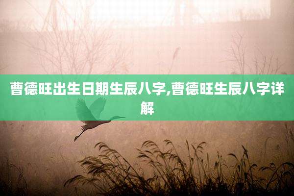 曹德旺出生日期生辰八字,曹德旺生辰八字详解
