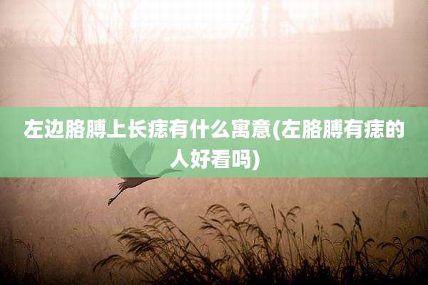 左边胳膊上长痣有什么寓意(左胳膊有痣的人好看吗)