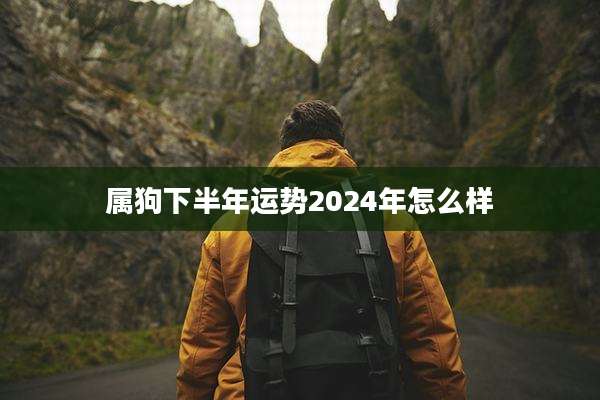 属狗下半年运势2024年怎么样