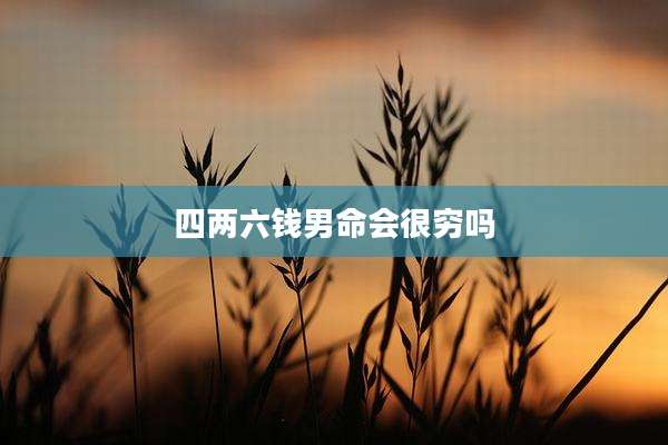 四两六钱男命会很穷吗