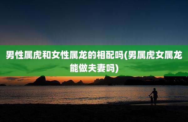 男性属虎和女性属龙的相配吗(男属虎女属龙能做夫妻吗)