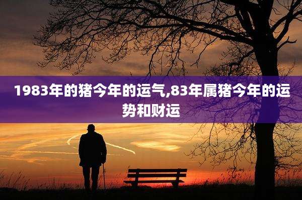 1983年的猪今年的运气,83年属猪今年的运势和财运