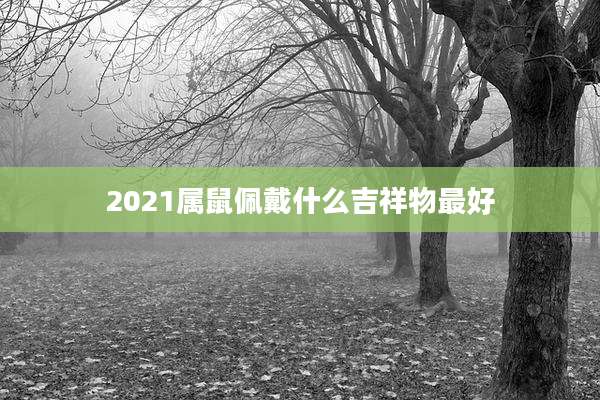 2021属鼠佩戴什么吉祥物最好
