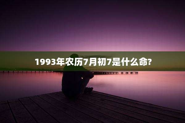 1993年农历7月初7是什么命?