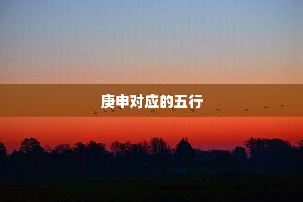 庚申对应的五行