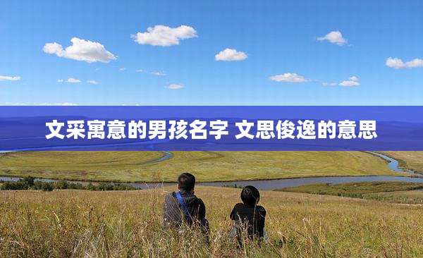 文采寓意的男孩名字 文思俊逸的意思
