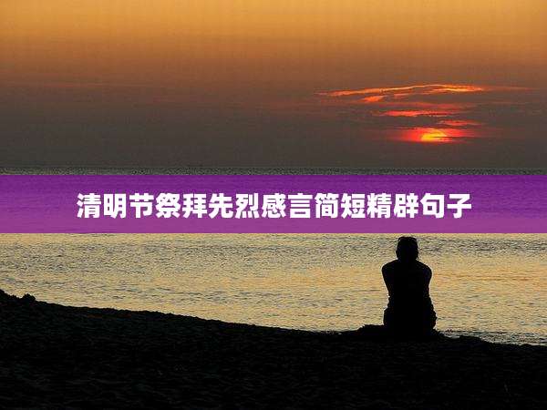 清明节祭拜先烈感言简短精辟句子